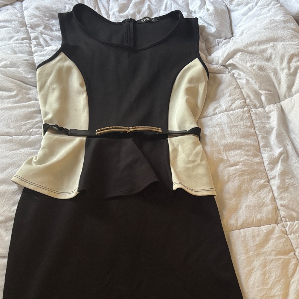 Elegant Black and White Dress